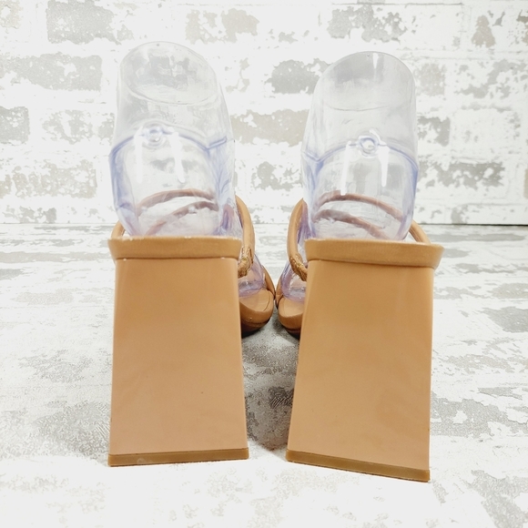 New Abound Austry Tan Mocha Tubular Strappy Heeled Sandal i441 - Picture 7 of 12